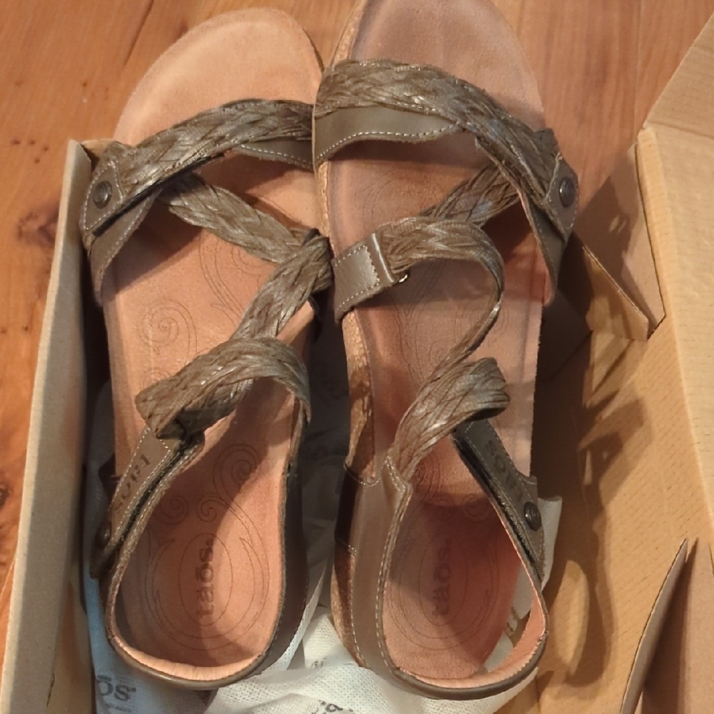 Taos Footwear Brown Braided Sandals